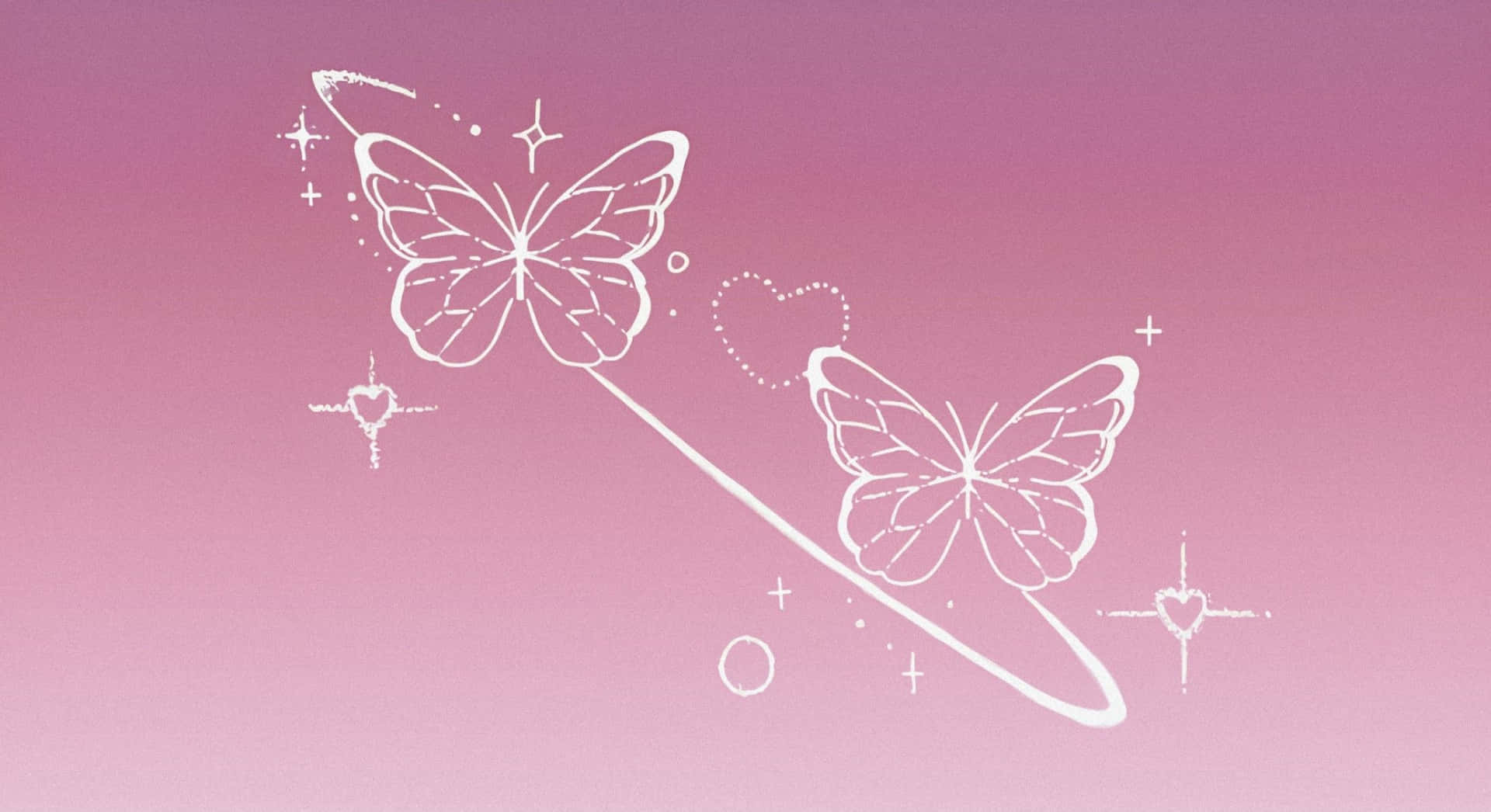 Butterfly_ Trail_ Gradient_ Background Wallpaper