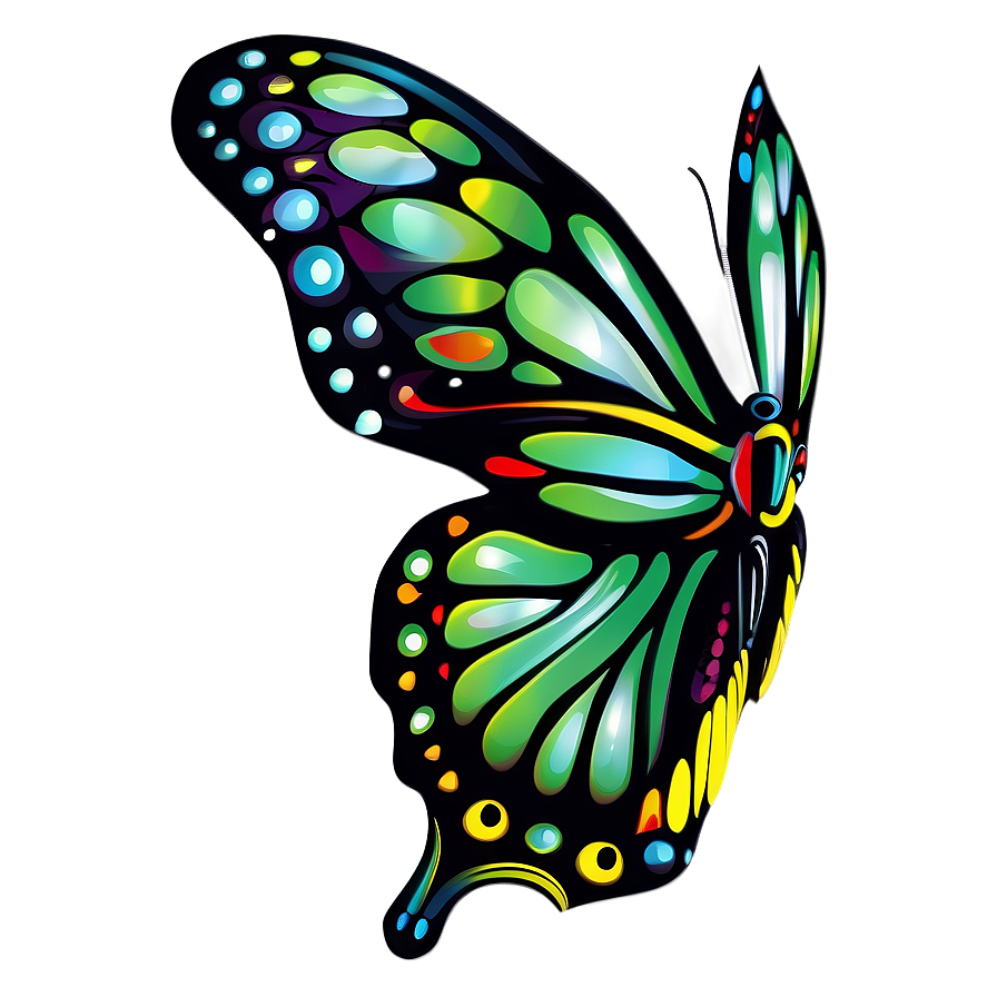 Butterfly Wing Graphic Png 06242024 PNG