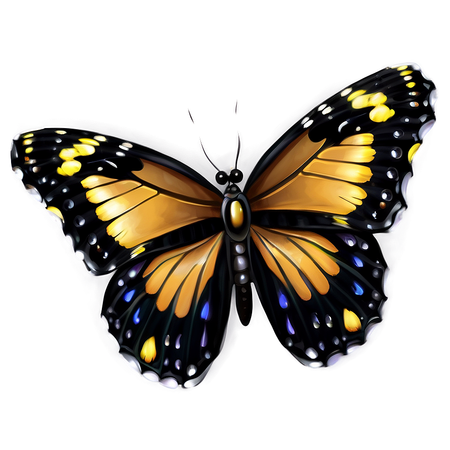 Butterfly With Dewdrops Png Wso PNG
