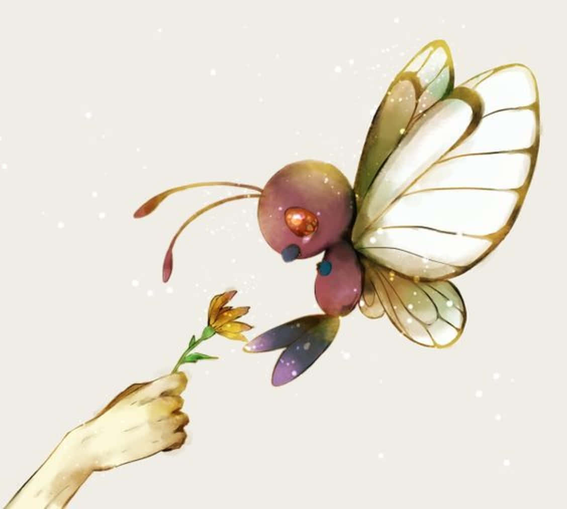 Butterfree Painting Wallpaper