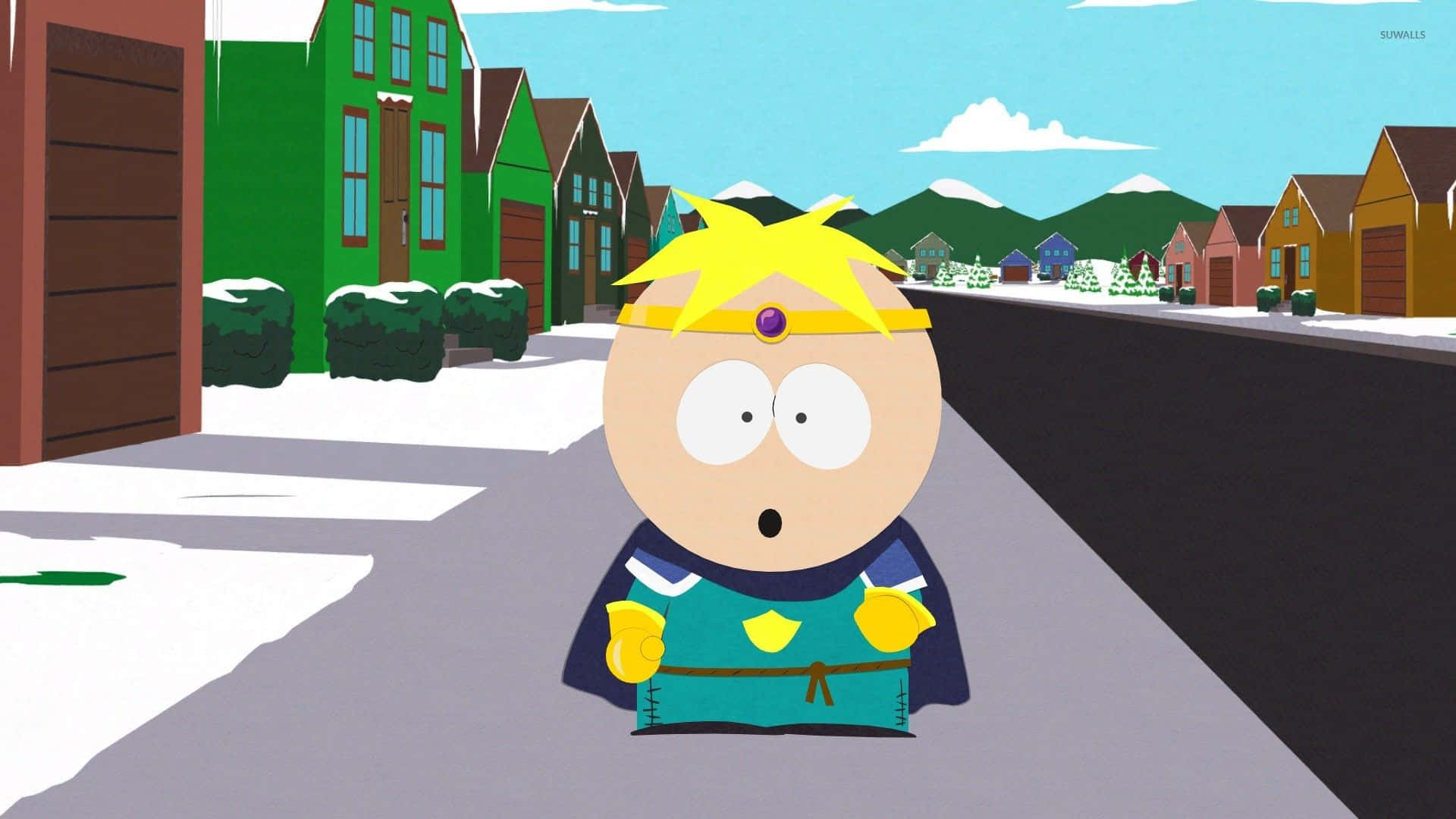 Butters Stotch South Park Street Scene Wallpaper