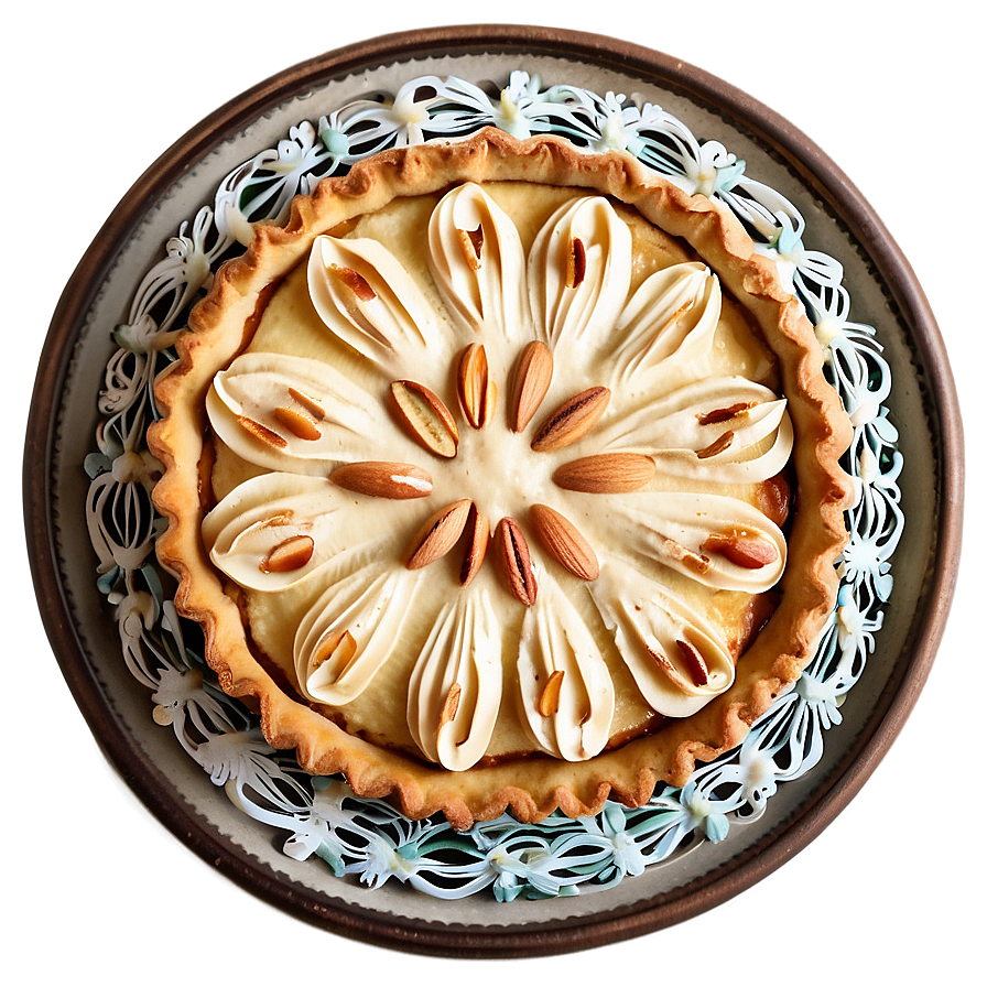 Buttery Almond Tart Pie Png 05232024 PNG