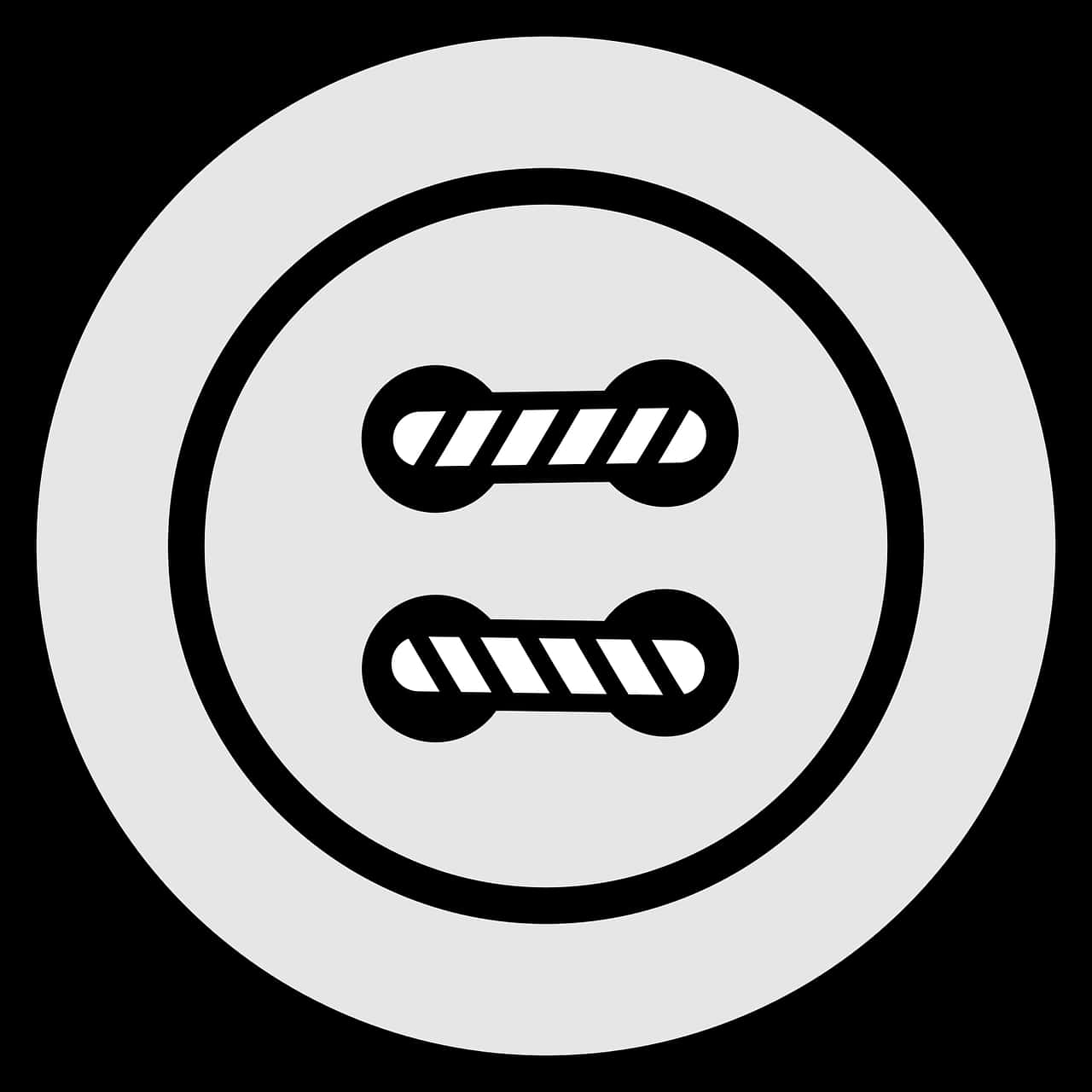 Button Icon Blackand White PNG