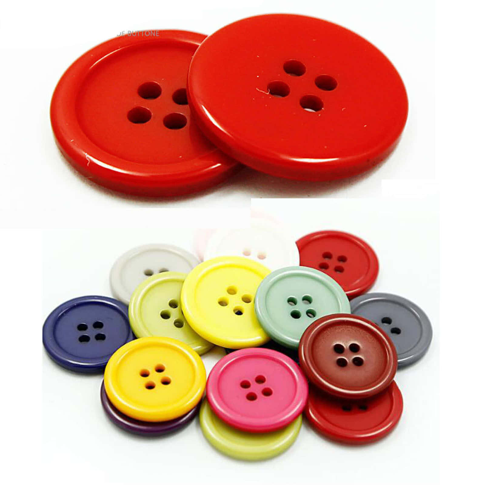 Image  A collection of buttons with different colors and shapes