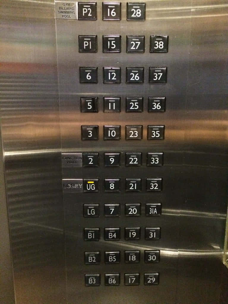 A Number Of Numbers On An Elevator