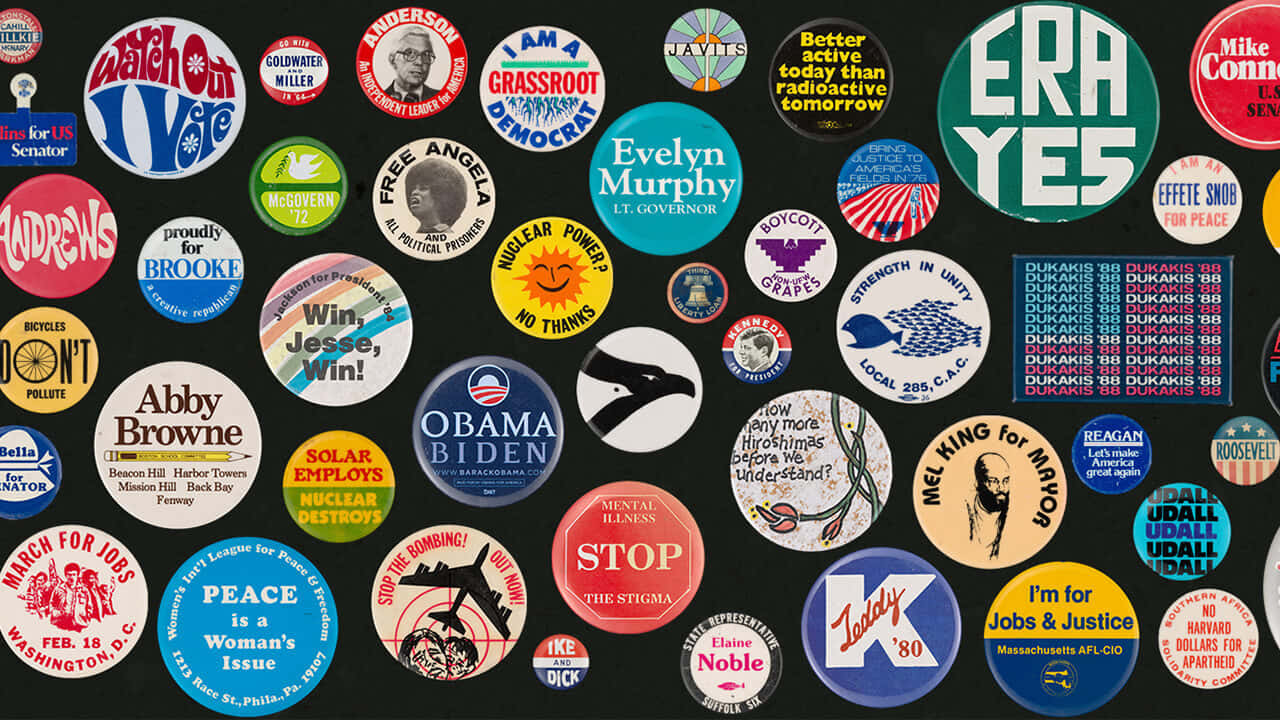A Collection Of Buttons With Various Designs