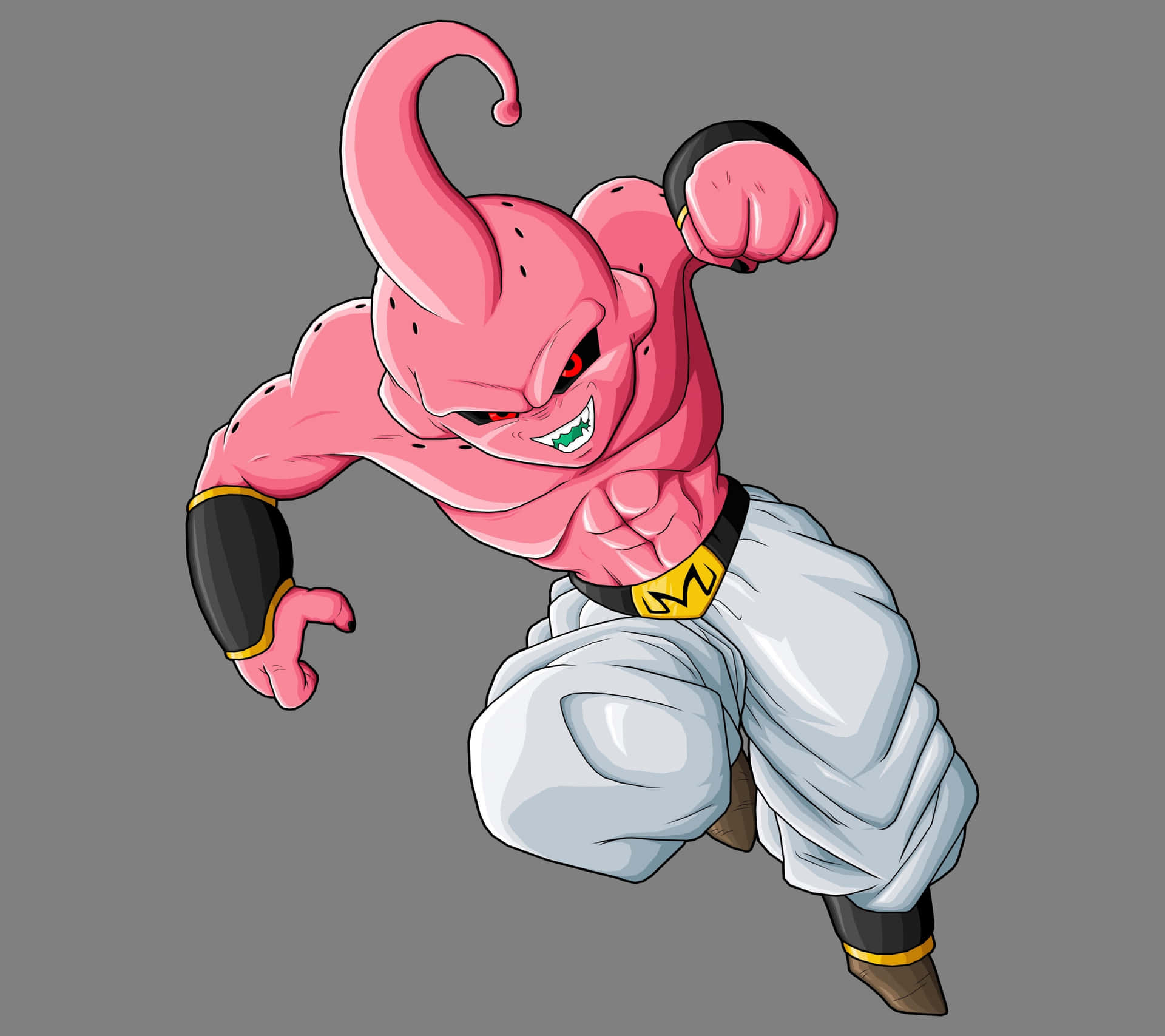 A Powerful Depiction of Buu From Dragon Ball Series Wallpaper