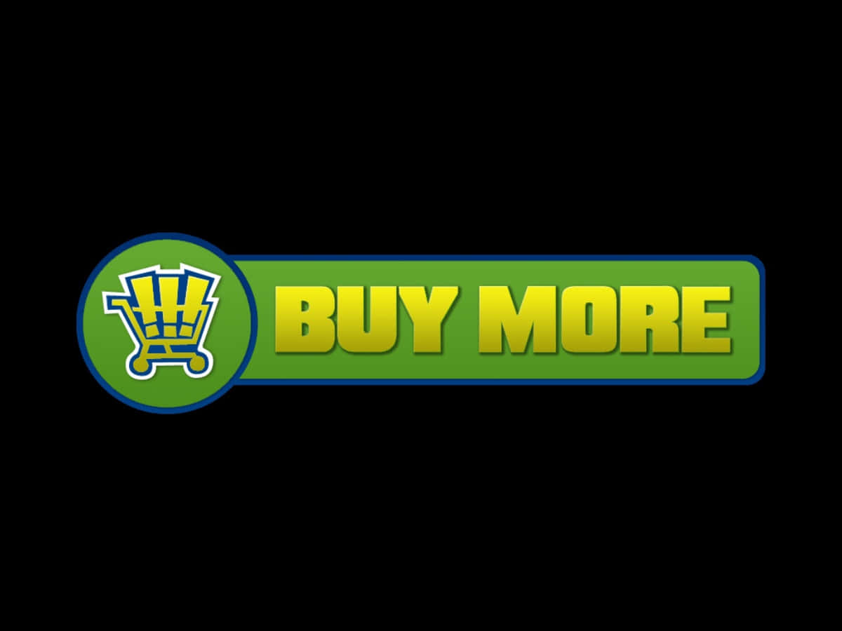 Buy More - A Green And Blue Logo On A Black Background