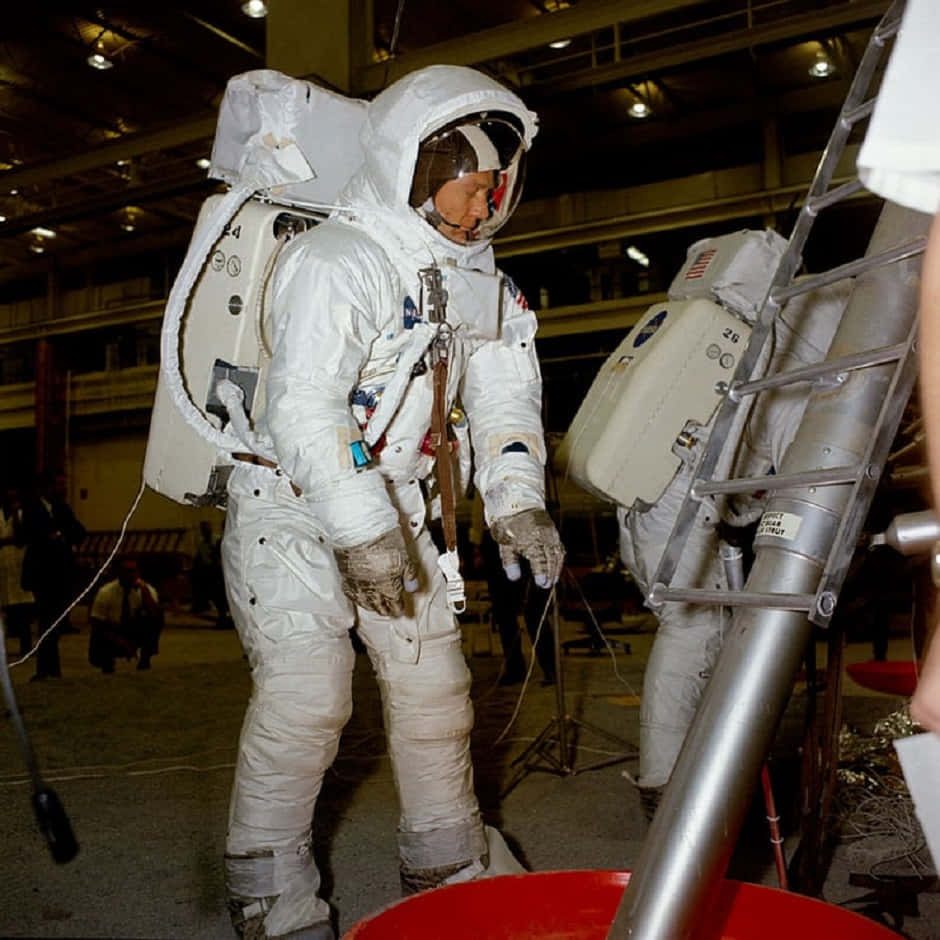 Buzz Aldrin Apollo Suit Test Wallpaper