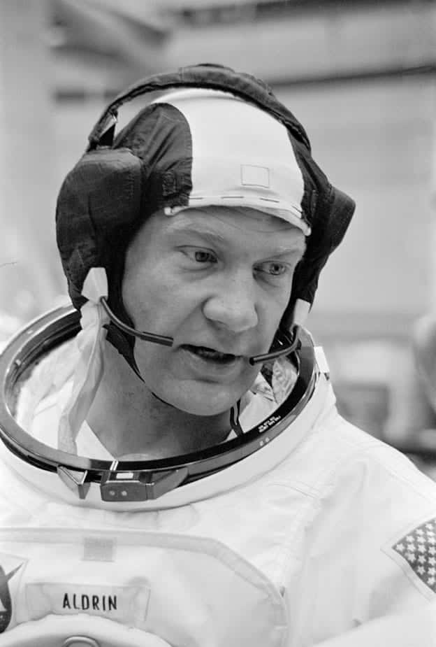 Buzz Aldrin Astronaut Gear Portrait Wallpaper