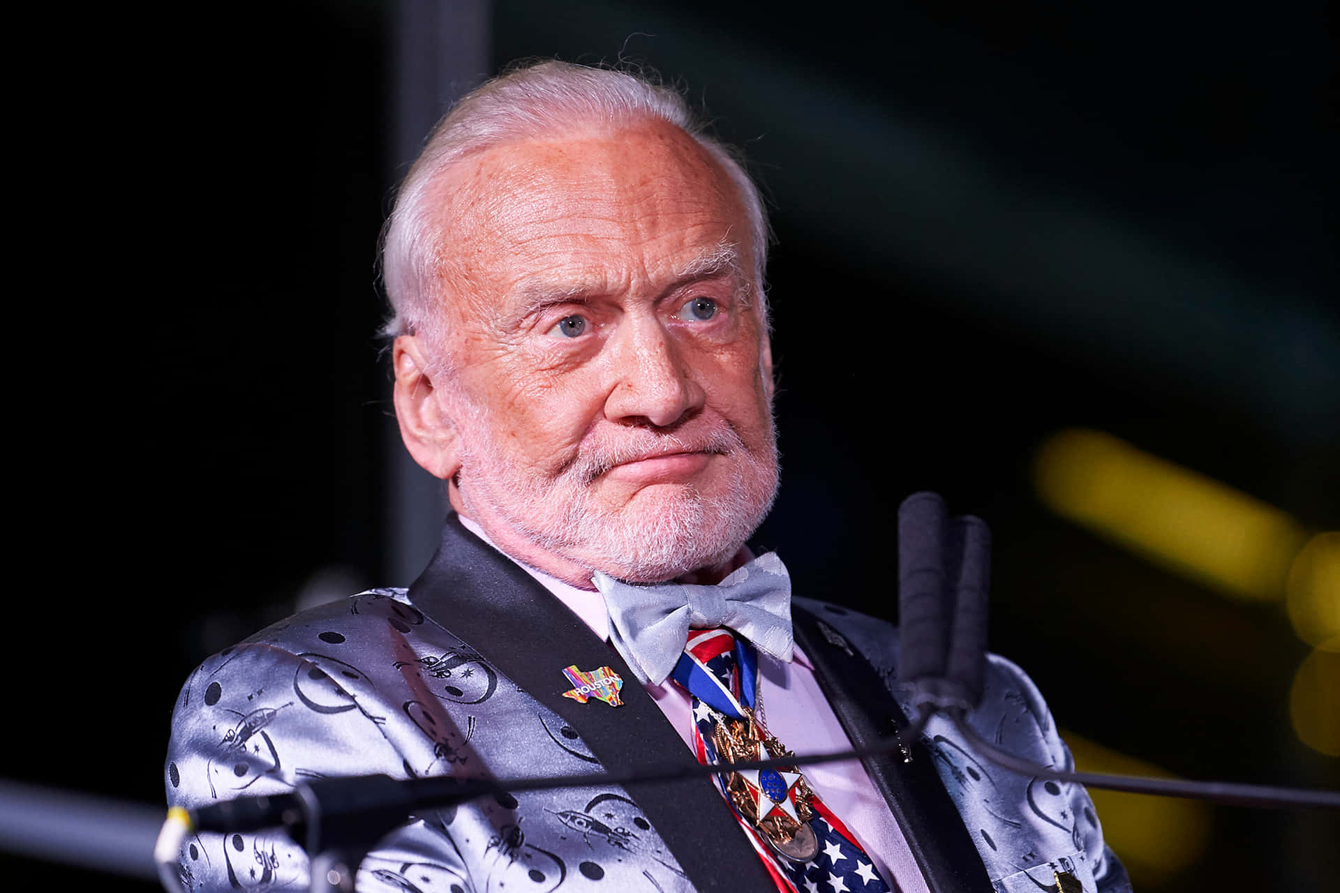 Buzz Aldrin Space Themed Event Wallpaper
