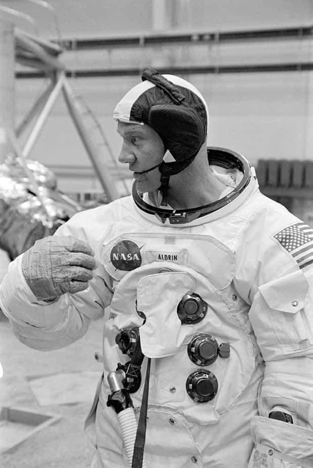 Buzz Aldrin Spacesuit Test Wallpaper