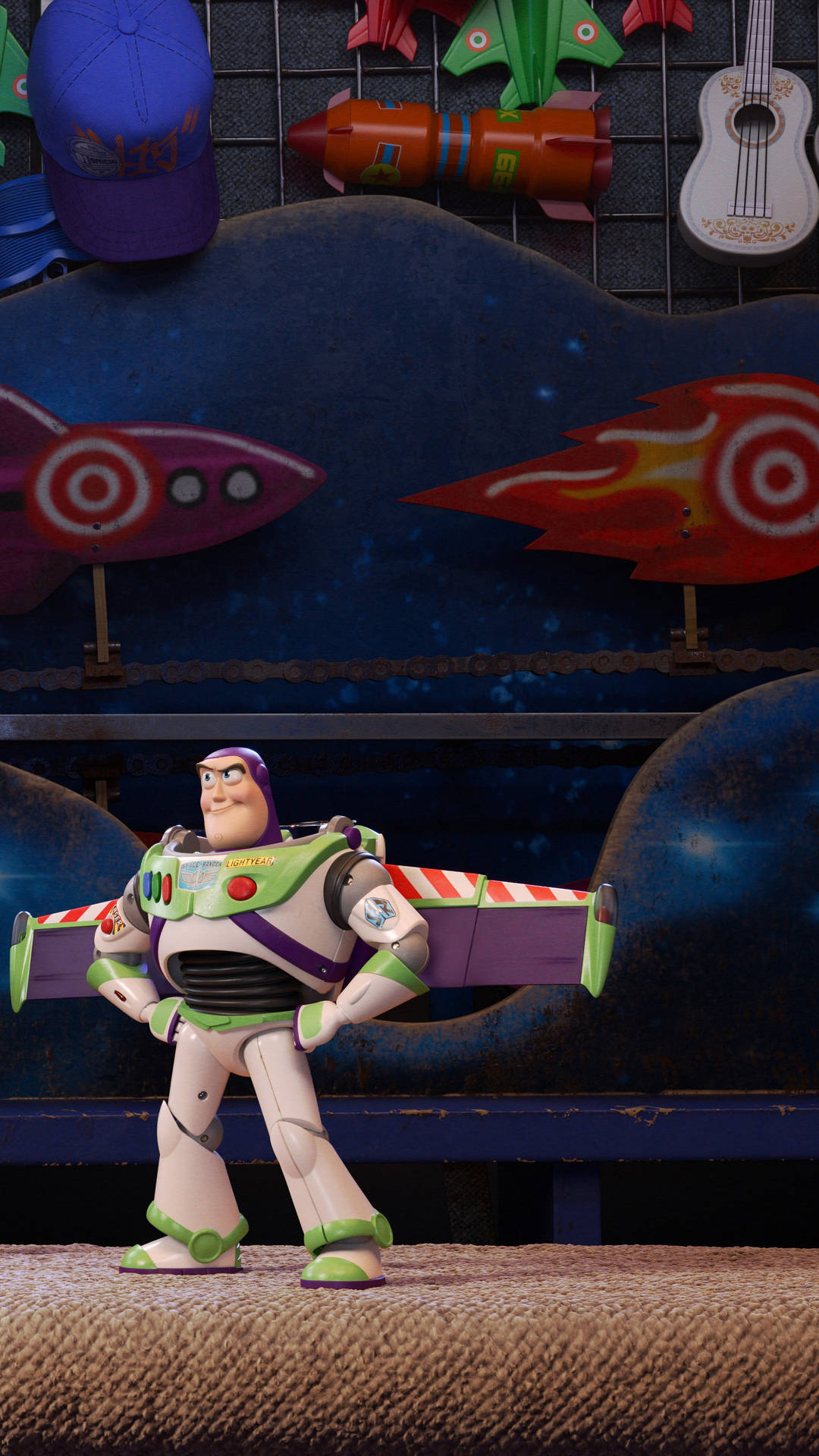 Buzz Lightyear I Legetøjsbutik Wallpaper