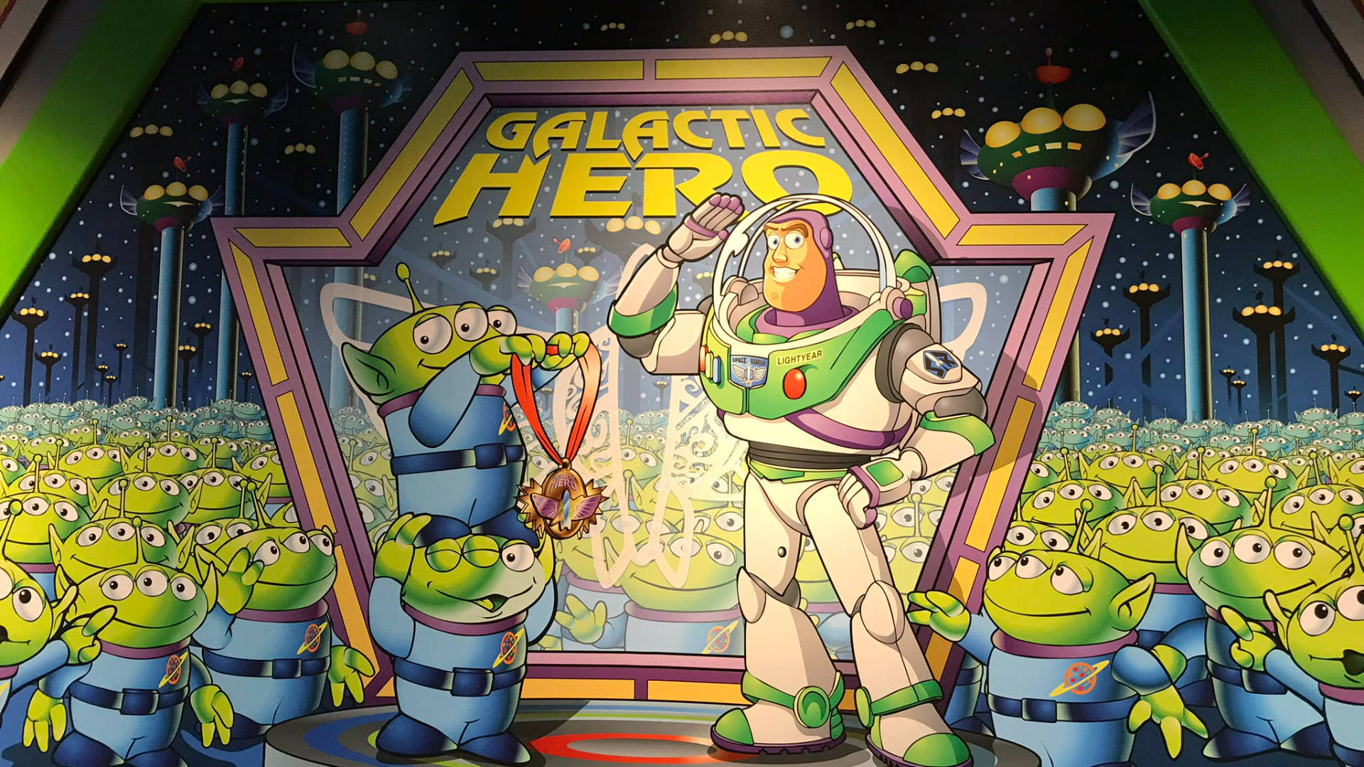 Buzz Lightyear Of Star Command Awarded With Medal Wallpaper