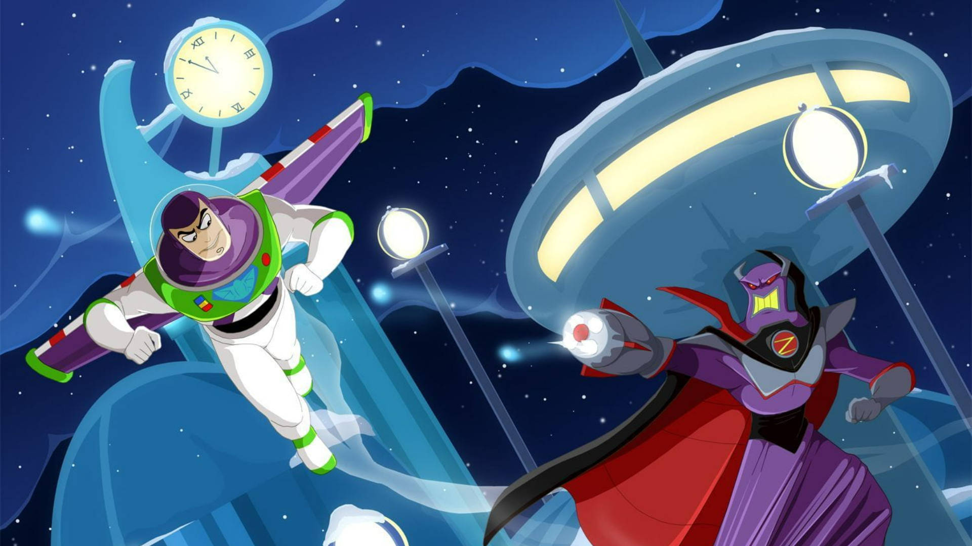 Buzz Lightyear Of Star Command Encounter With Zurg Wallpaper
