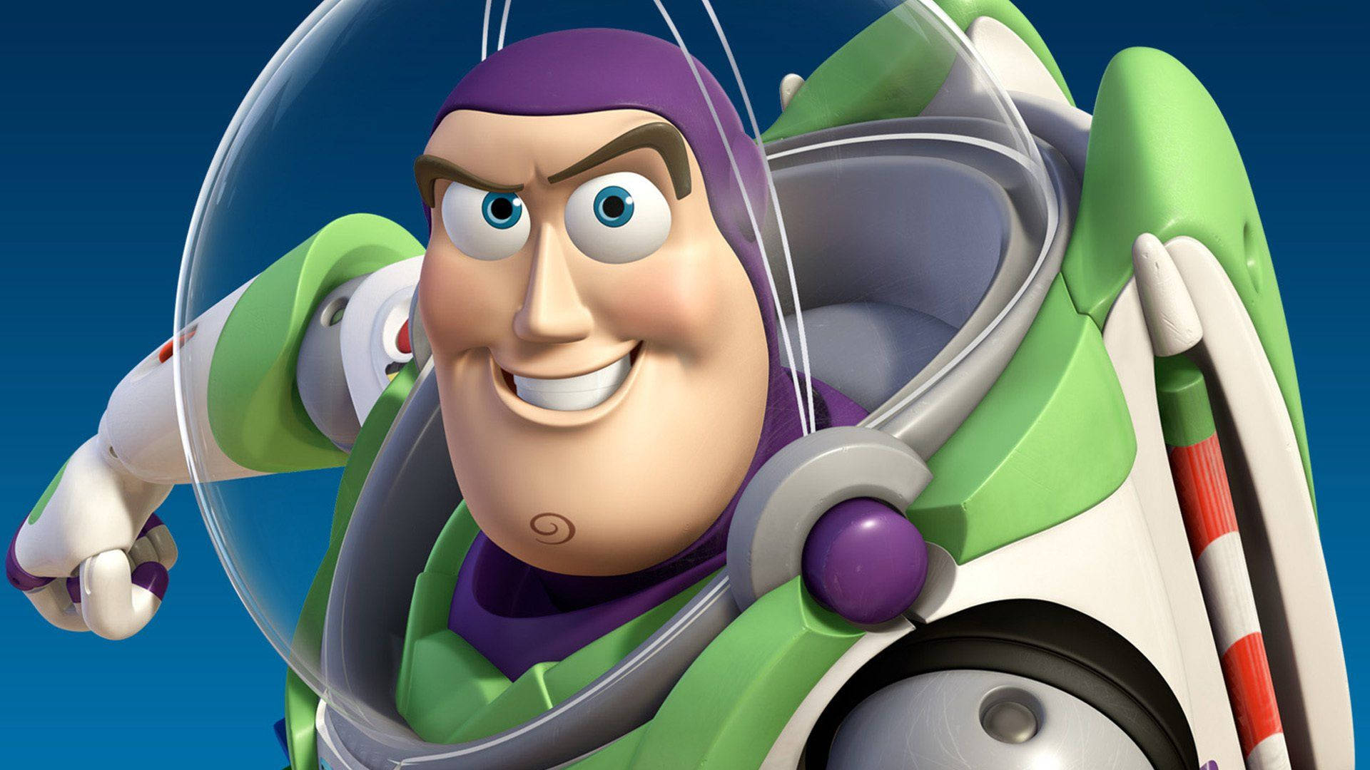 Buzz Lightyear Of Star Command Happy Pose Wallpaper