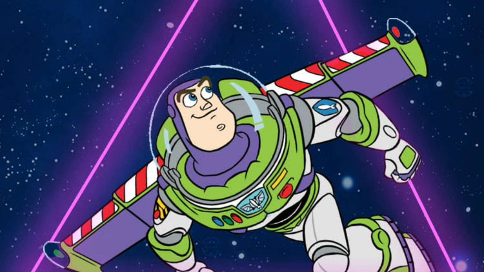 Buzz Lightyear af Star Command i Rummet Wallpaper