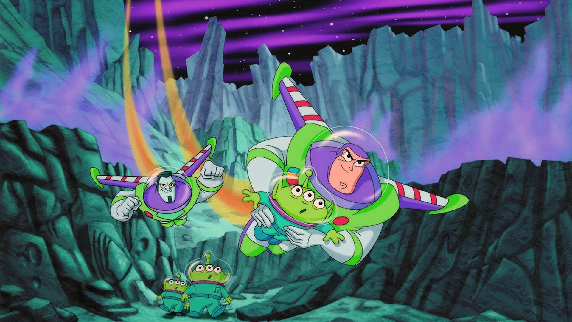 Buzz Lightyear Of Star Command Rangers In Action Wallpaper