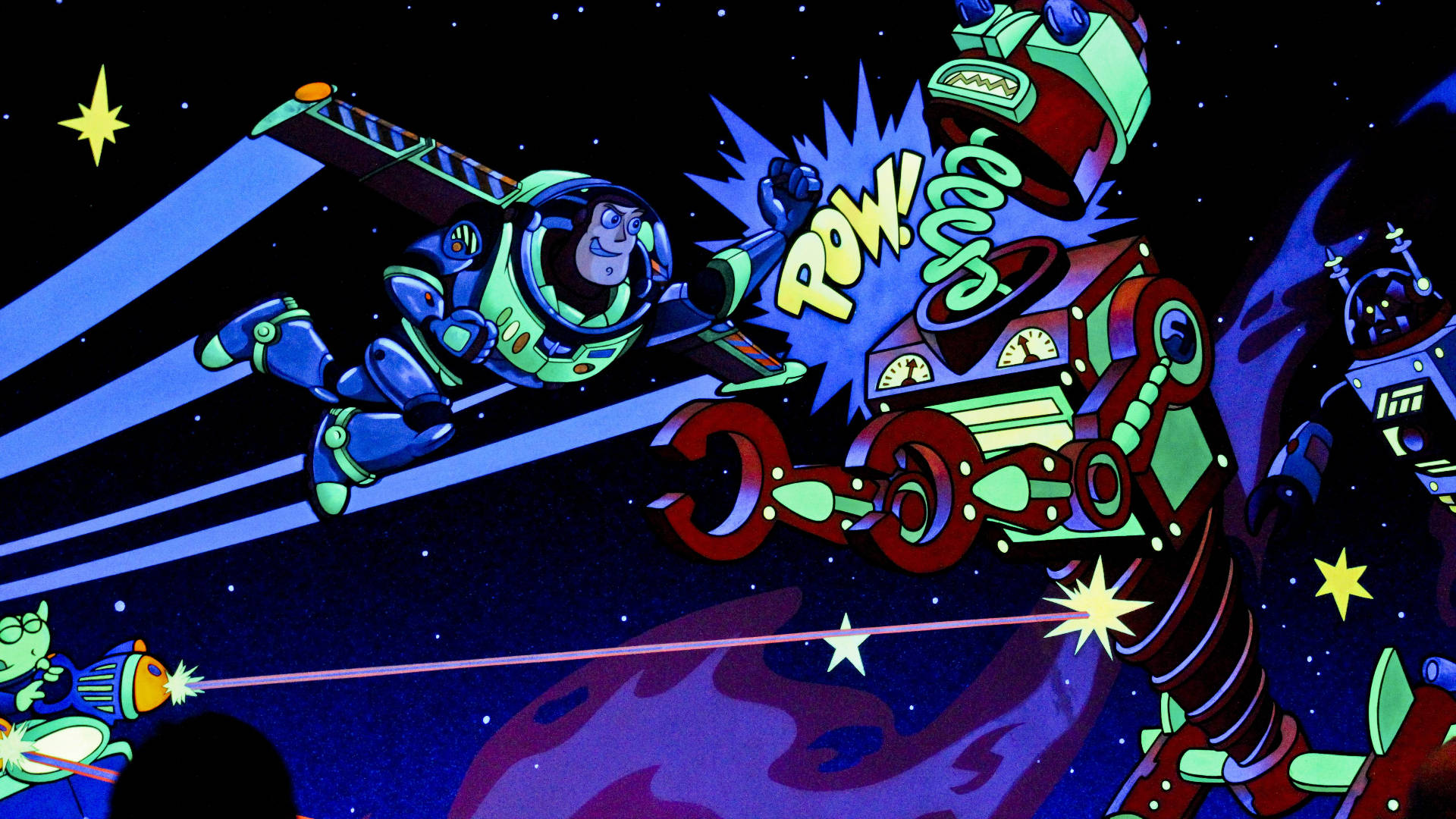 Buzz Lightyear Of Star Command Space Battle Wallpaper