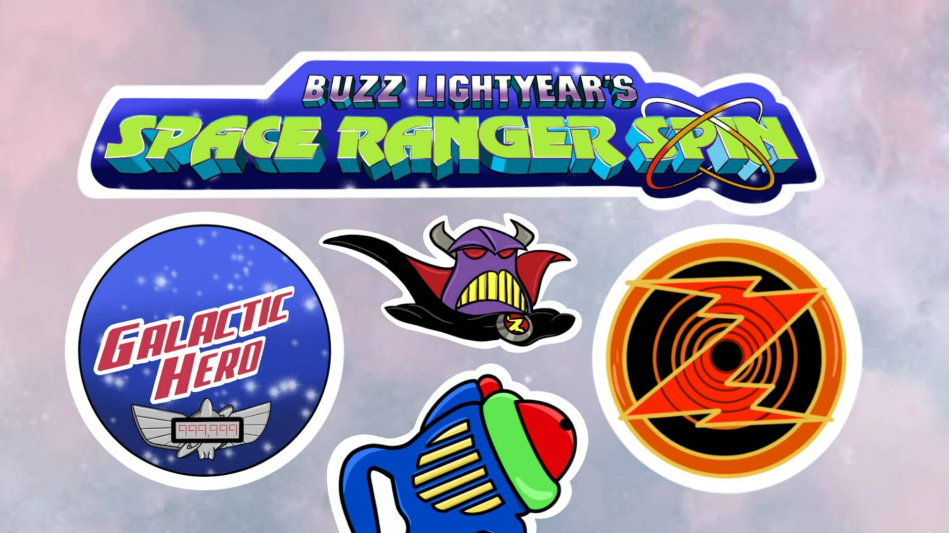 Buzz Lightyear Of Star Command Spin Stickers Wallpaper