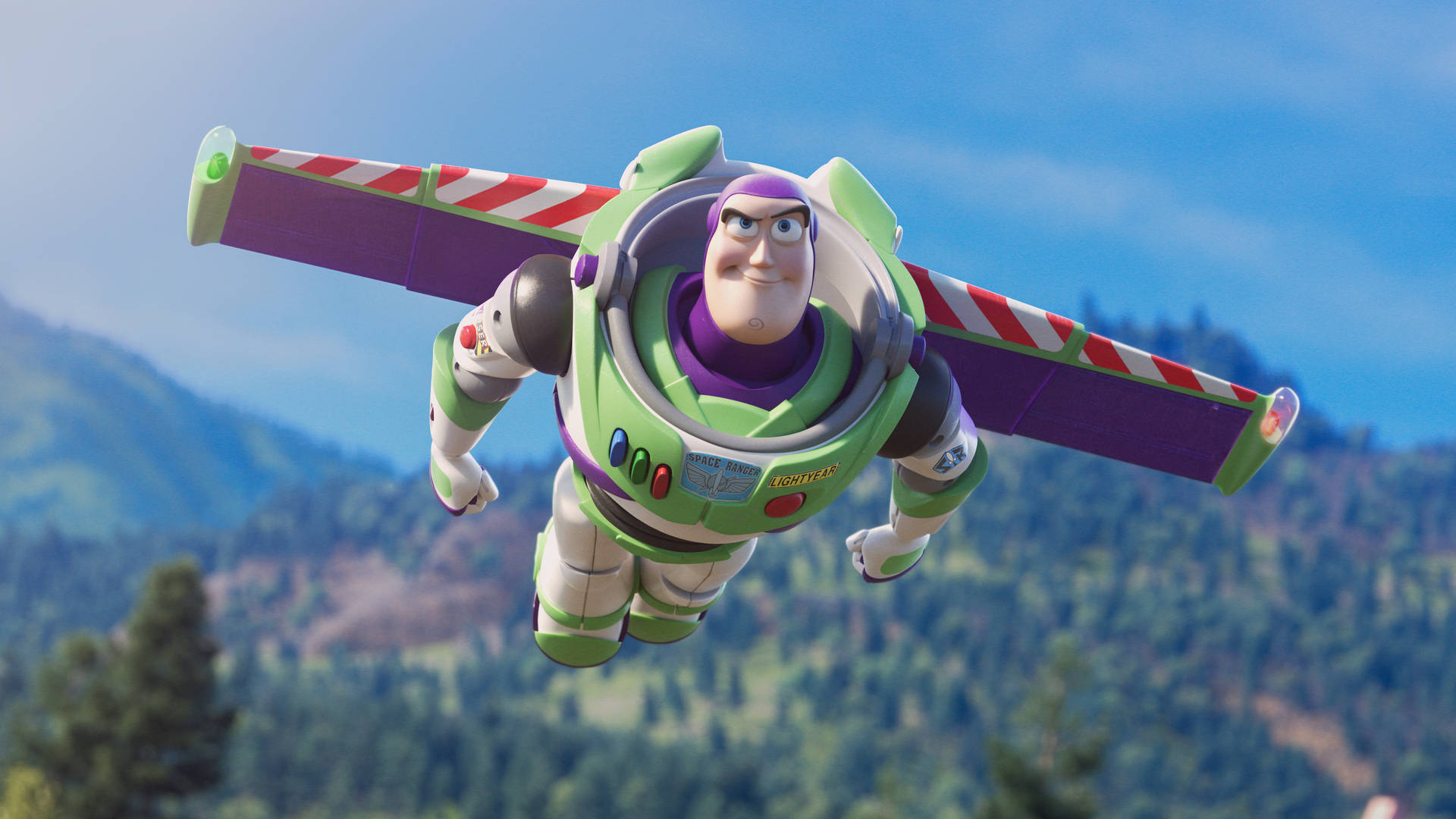 Buzz Lightyear On Flight Wallpaper
