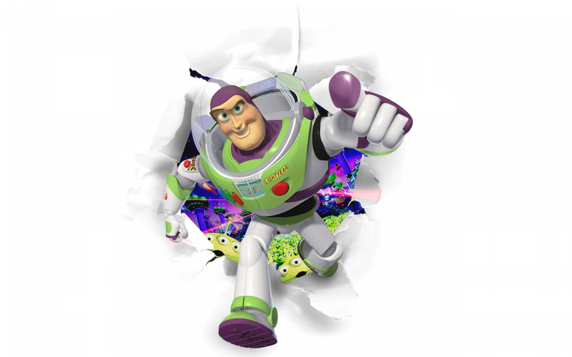 Buzz Lightyear Pixar-stil billede. Wallpaper