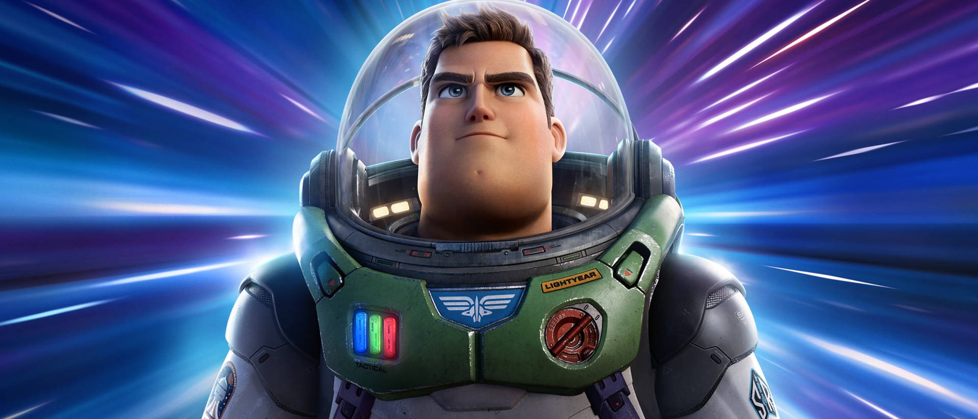 Buzz Lightyear With Beams Of Light Wallpaper