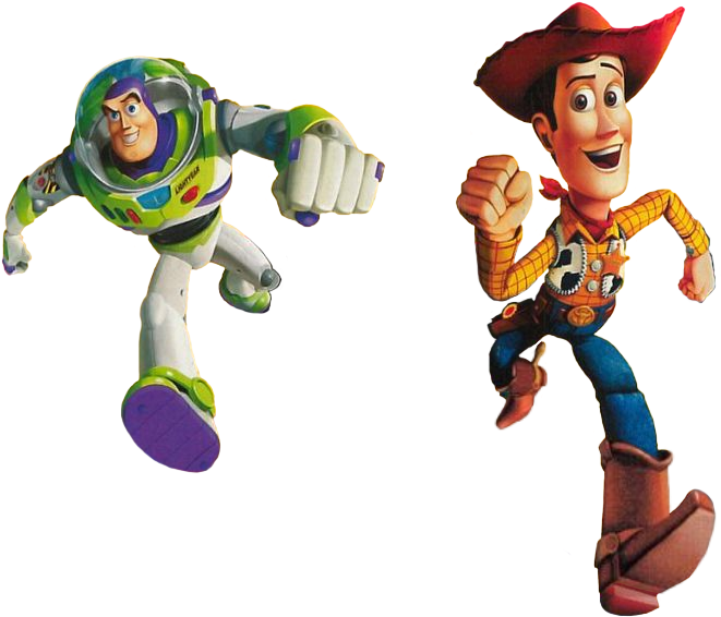 Buzzand Woody Action Figures PNG