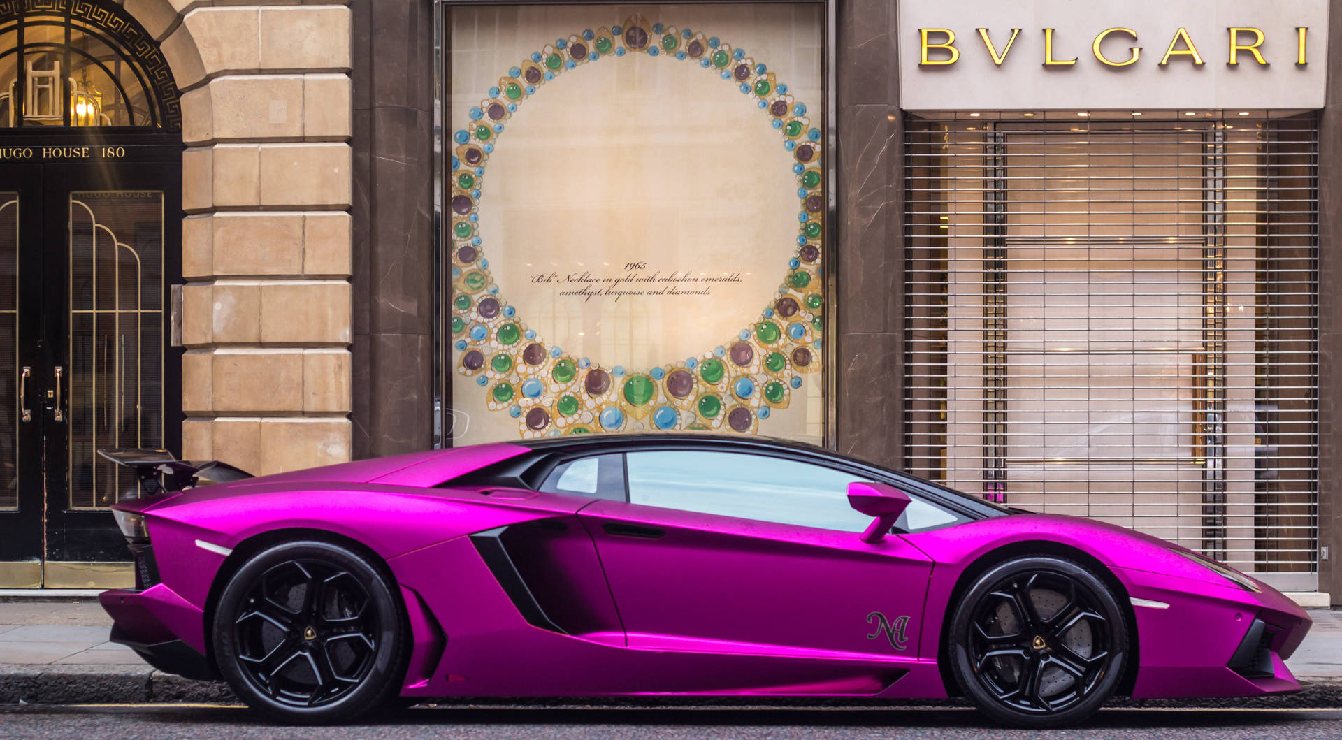 Bvlgari Store Pink Car Wallpaper