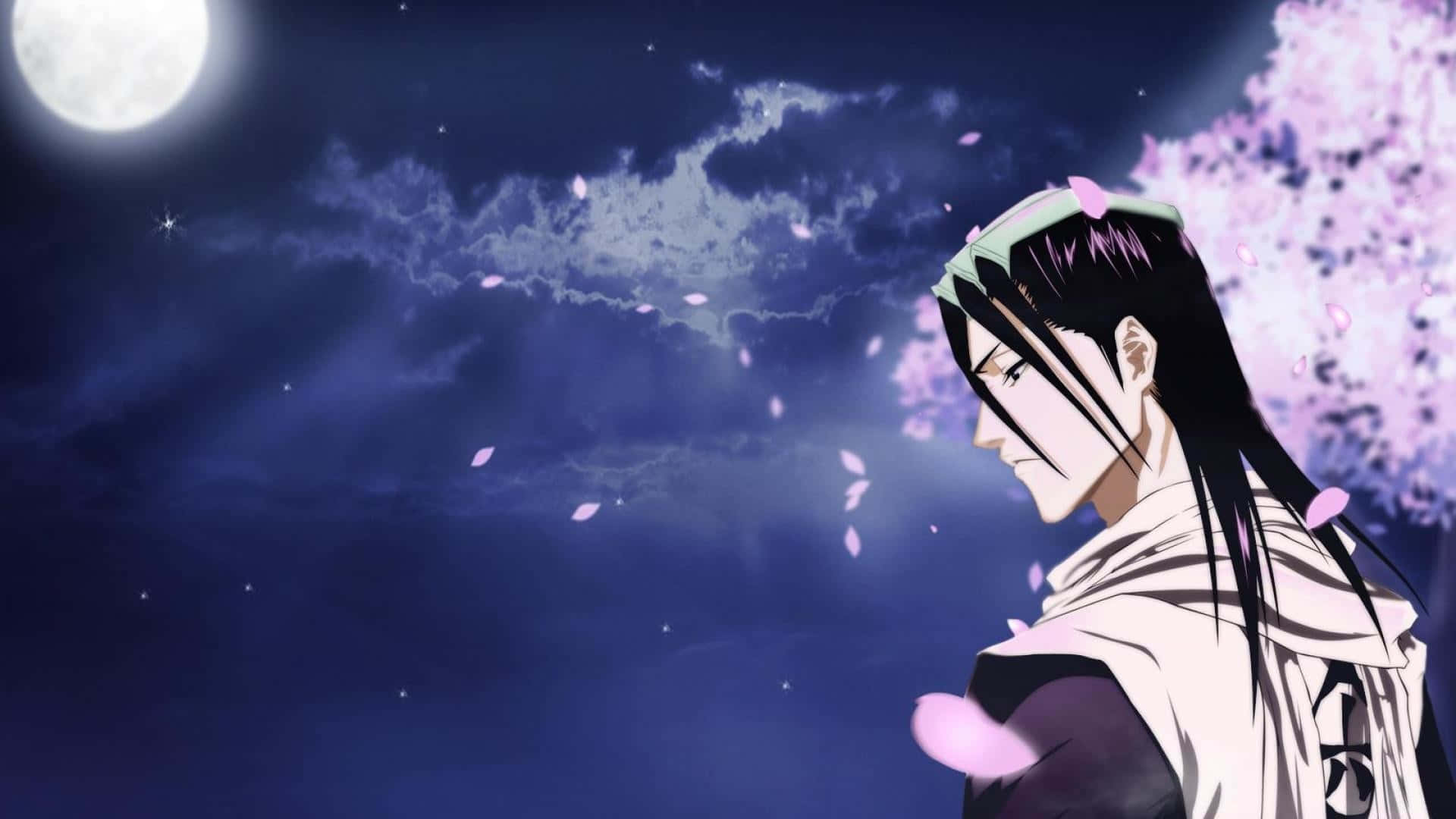 Byakuya Kuchiki - a stoic and fearsome Soul Reaper Wallpaper