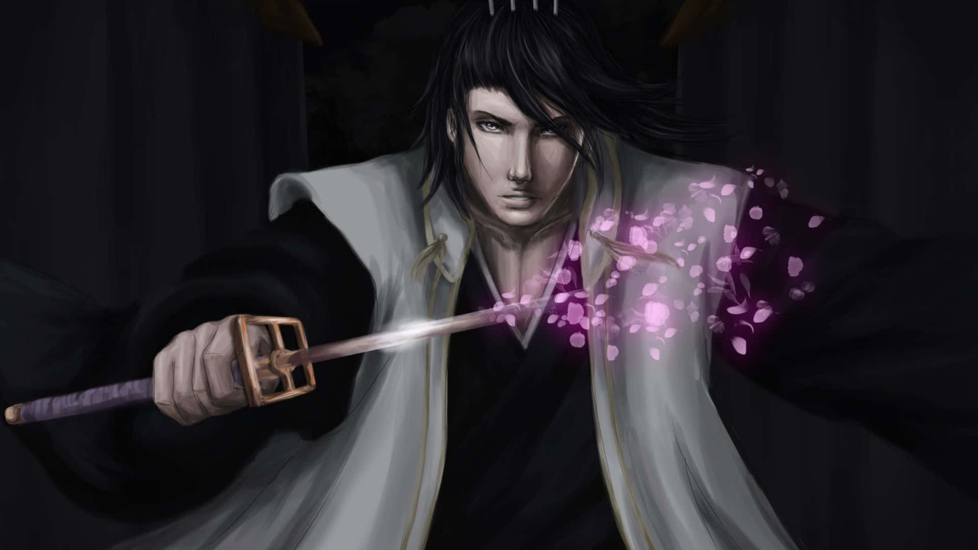 "Byakuya Kuchiki striking a pose." Wallpaper