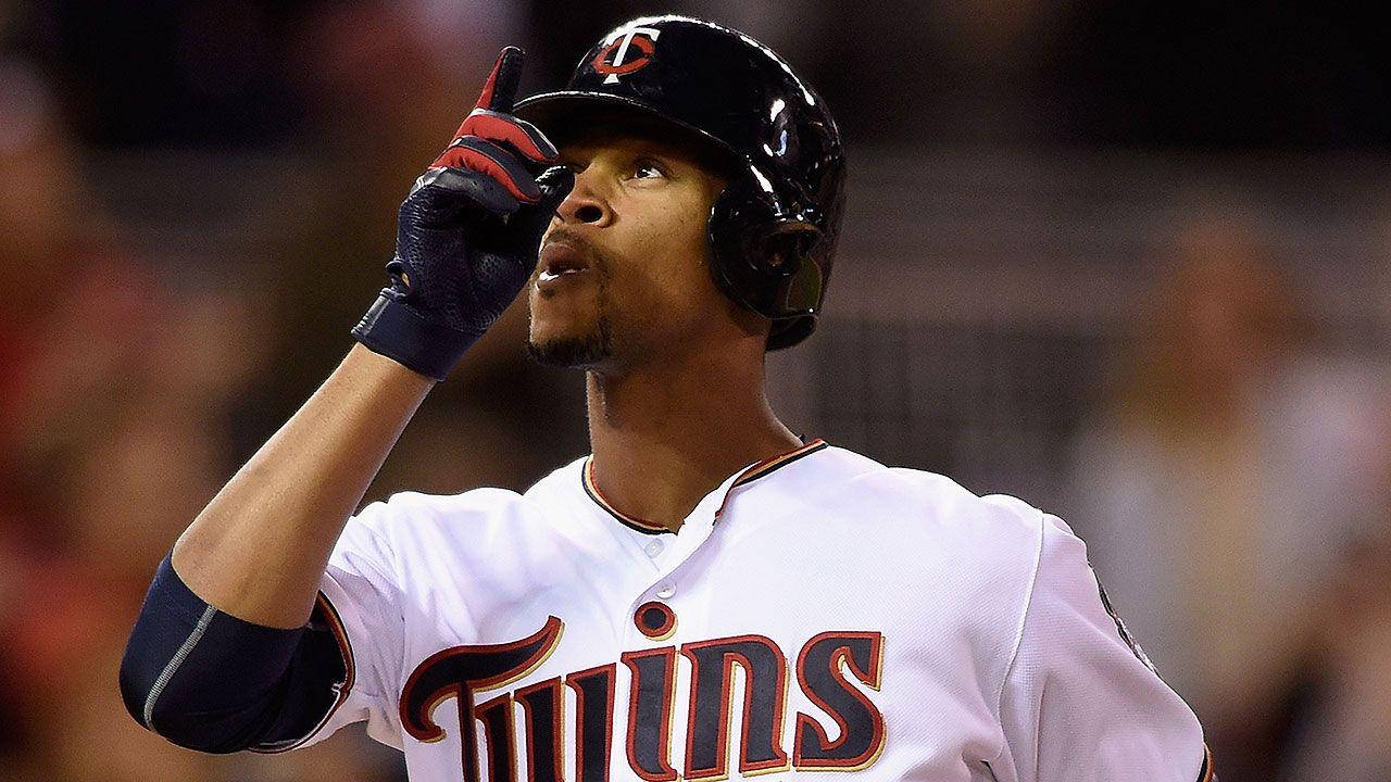 Download Byron Buxton On Field At Night Wallpaper