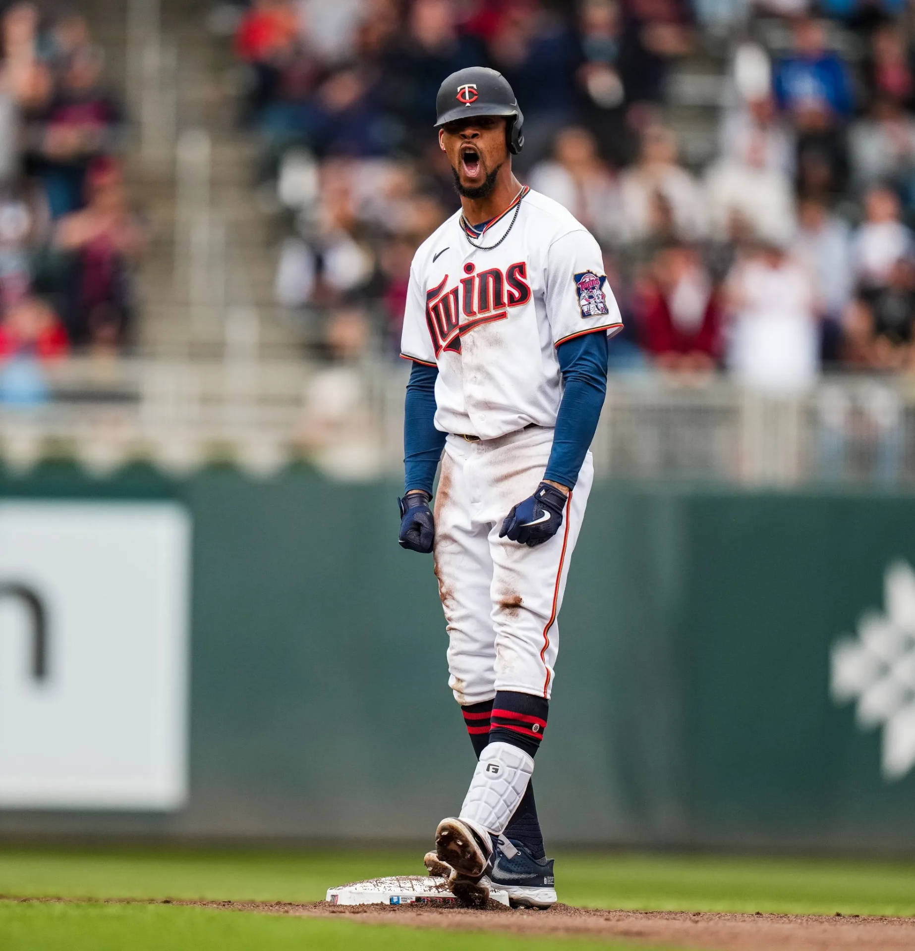 Download Byron Buxton In Light Blue Jersey Wallpaper