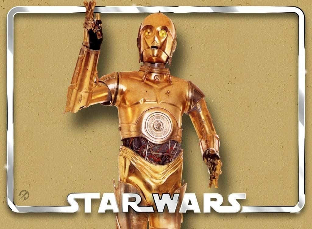C-3PO Standing Tall on an Epic Adventure Wallpaper