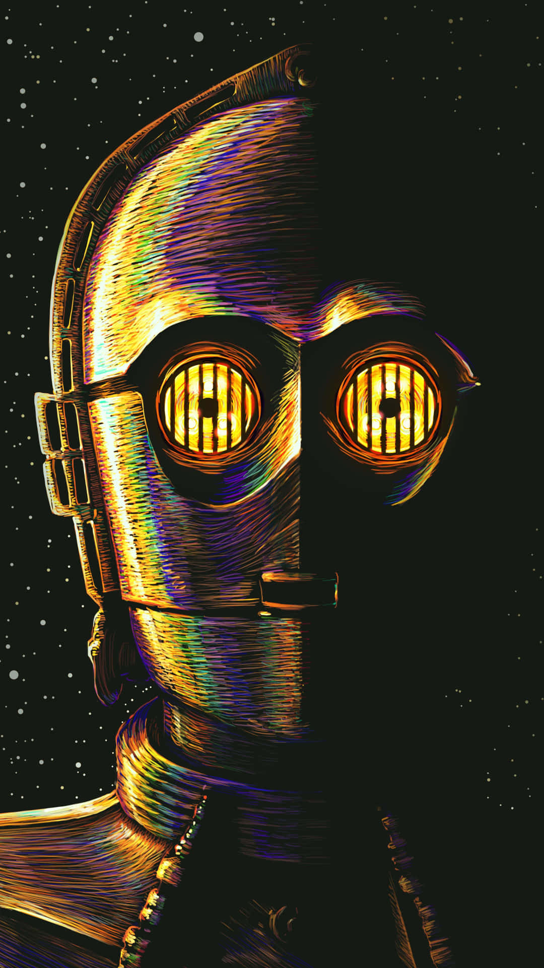 C-3PO Standing Tall in High Definition Wallpaper