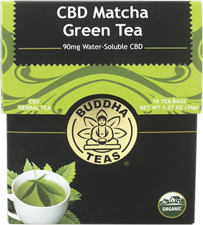 C B D Matcha Green Tea Product Packaging PNG