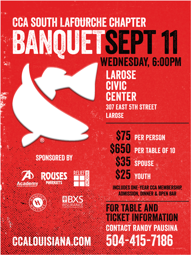 C C A South Lafourche Chapter Banquet Event Poster PNG