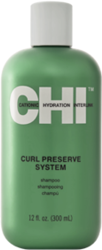 C H I Curl Preserve System Shampoo Bottle PNG