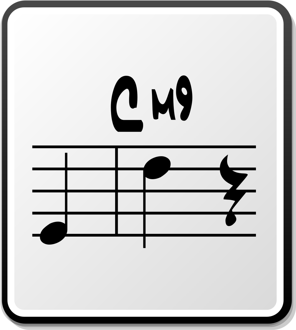 C M9 Music Chord Notation PNG