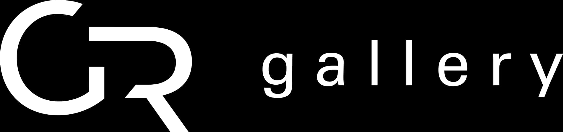 C R Gallery Logo Blackand White PNG