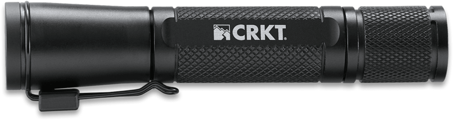 C R K T Black Tactical Flashlight PNG