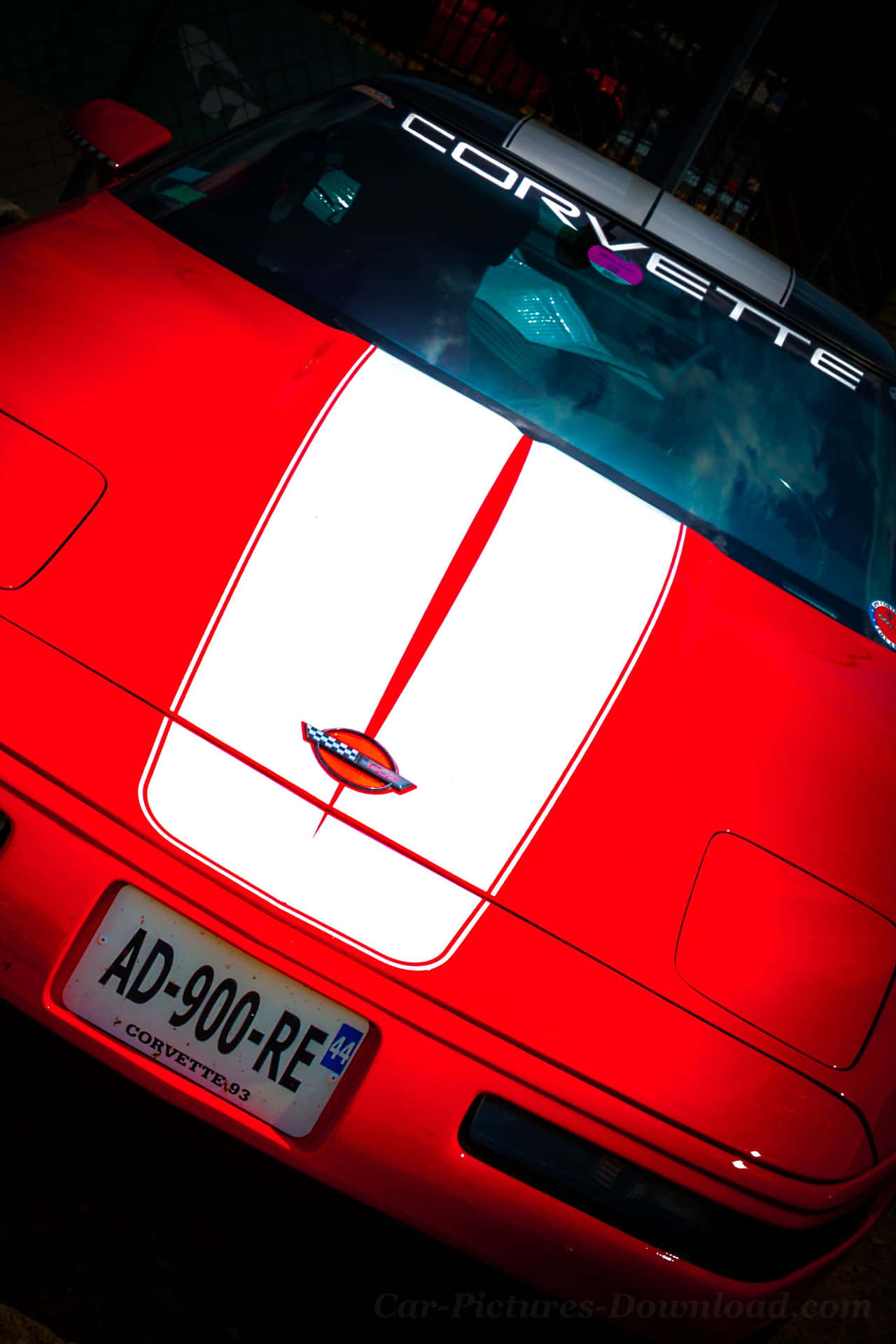 Krydstogti Stil I Denne Mørkeblå C4 Corvette