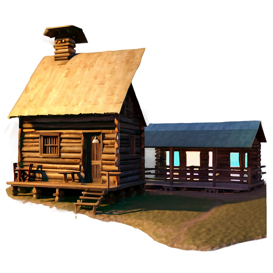 Cabin At Sunset Glow Png 3 PNG