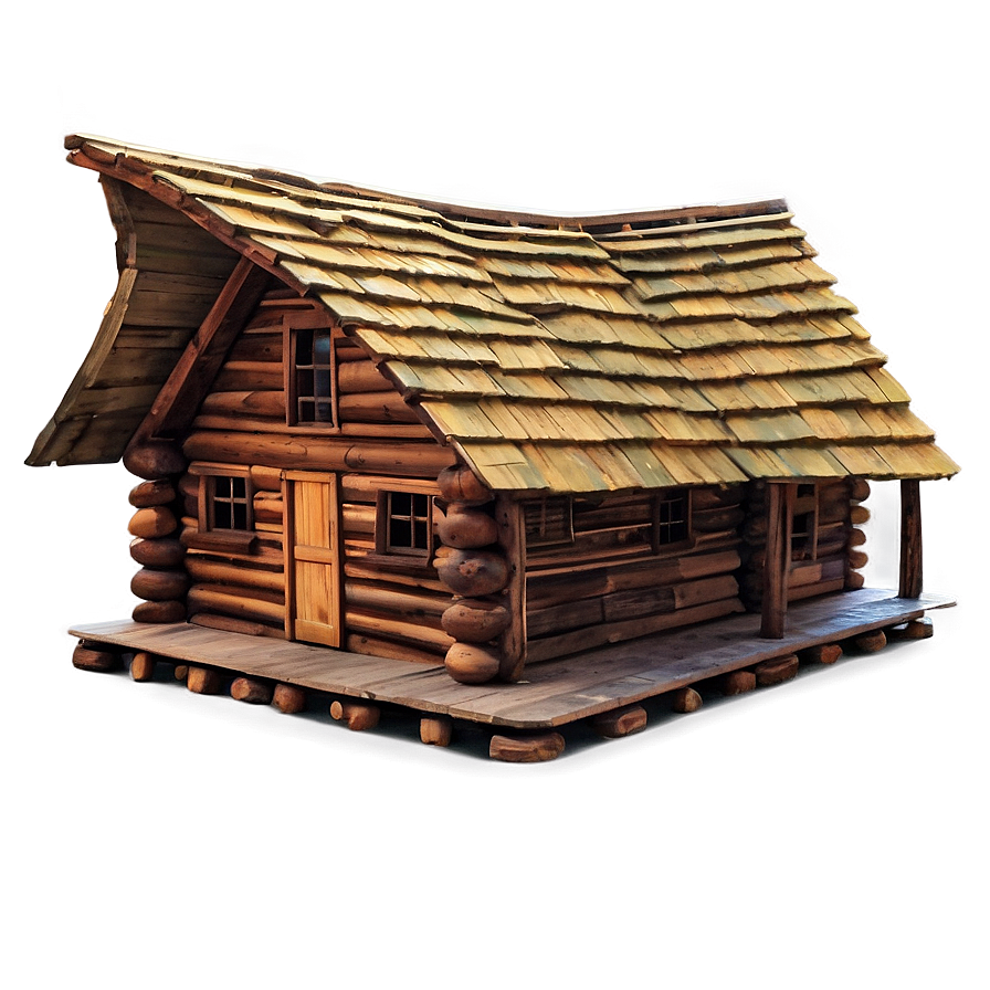 Cabin At Sunset Glow Png Guw3 PNG