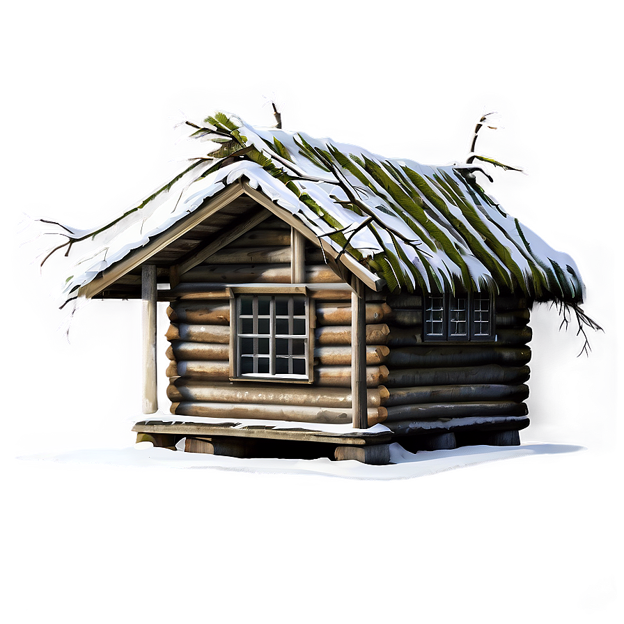 Cabin In Snowy Forest Png 65 PNG
