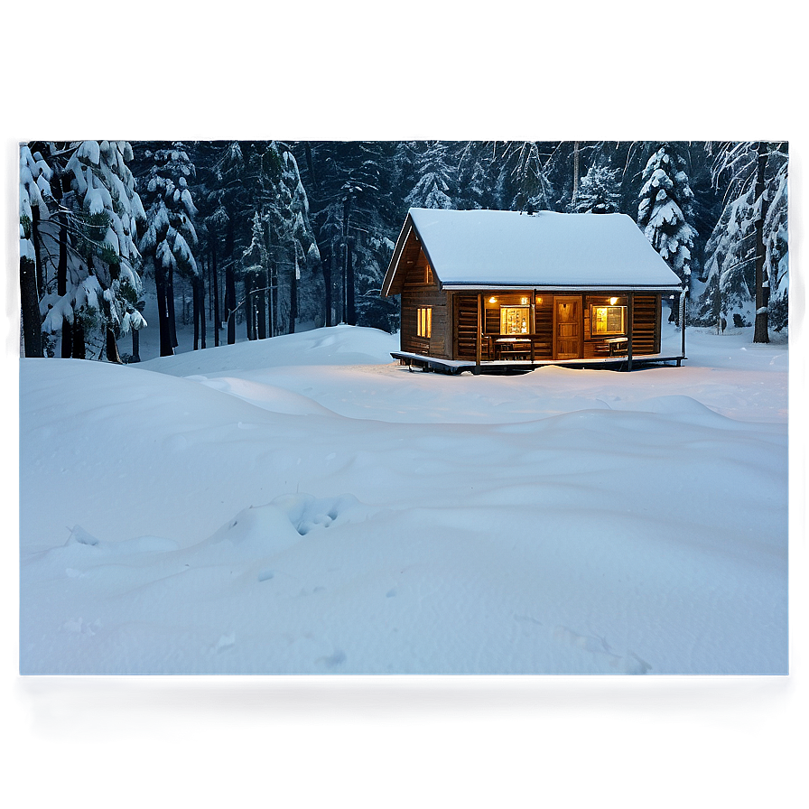 Cabin In Snowy Forest Png 91 PNG