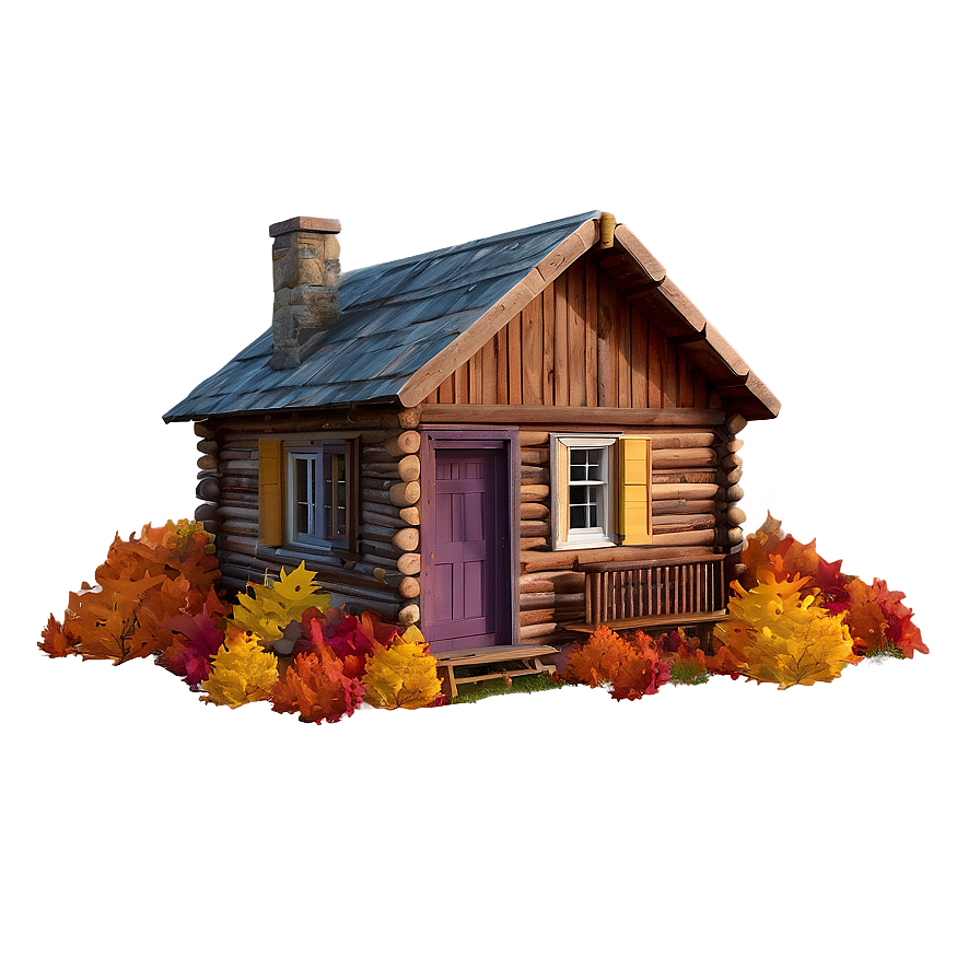 Cabin Surrounded By Autumn Colors Png 91 PNG