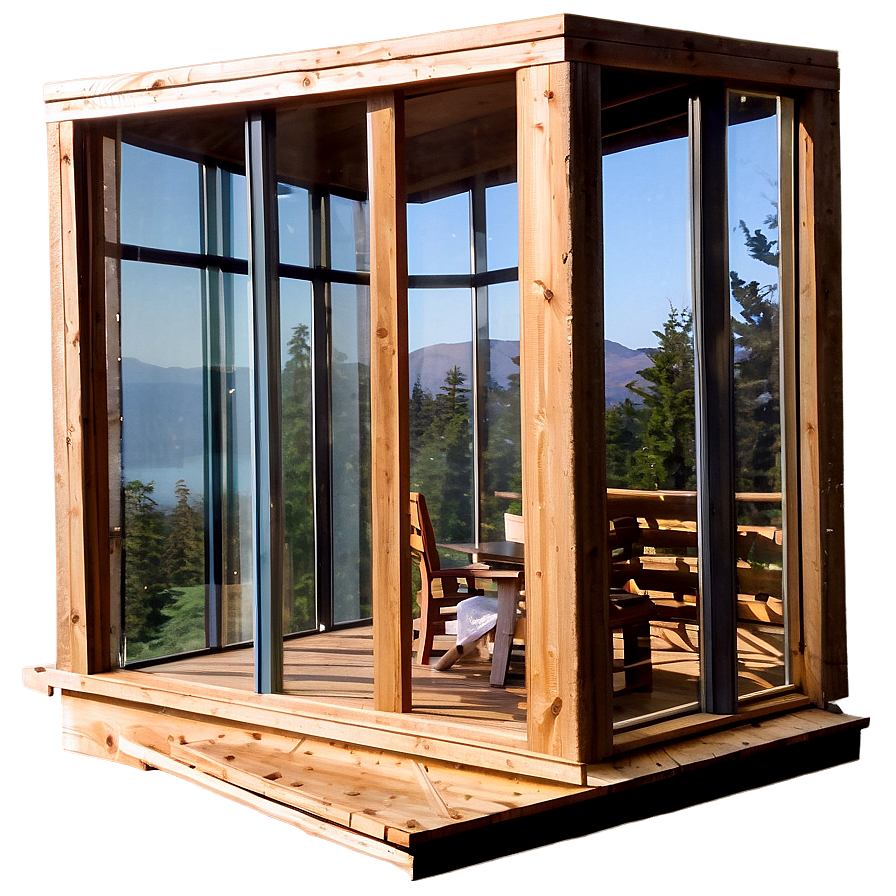 Cabin With Glass Walls Png Uek PNG