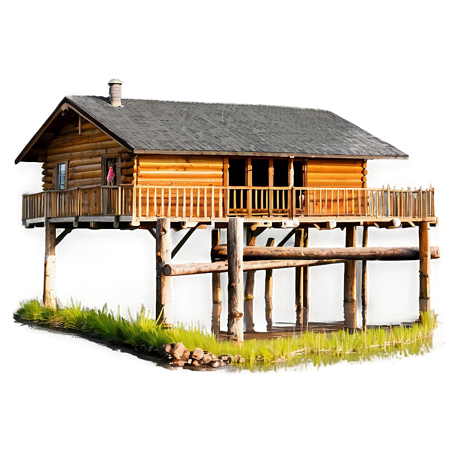 Cabin With Wooden Bridge Png Mmu71 PNG
