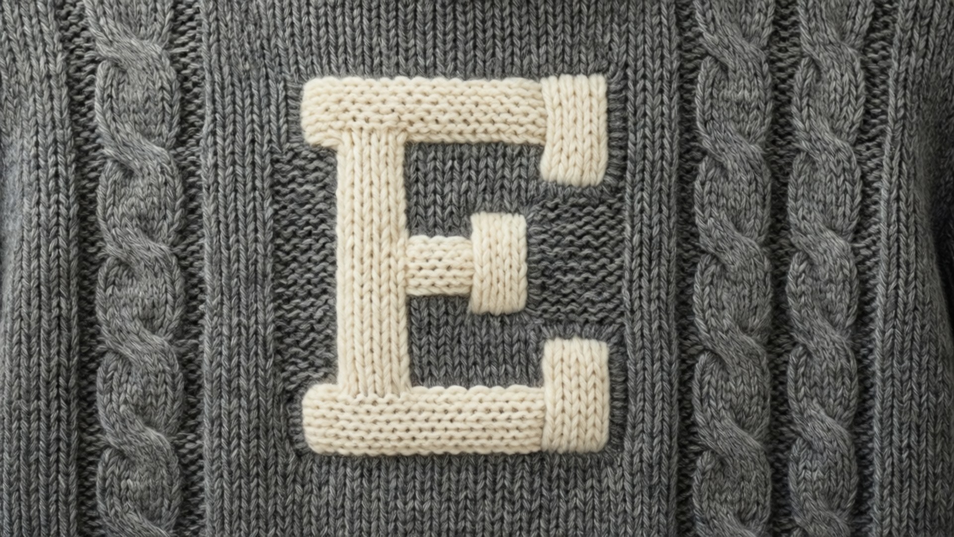 Cable Knit E Sweater Achtergronden